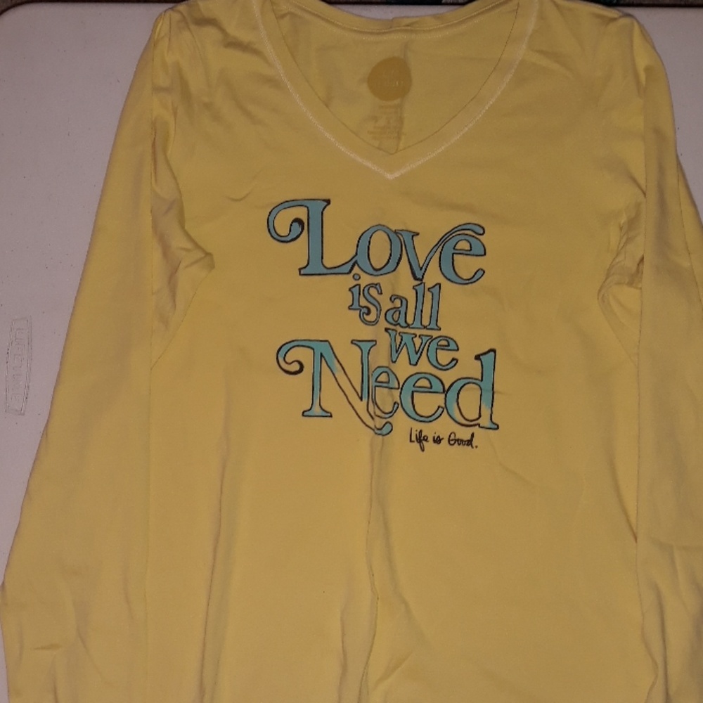 Life is Good Long Sleeve Tee Sz S